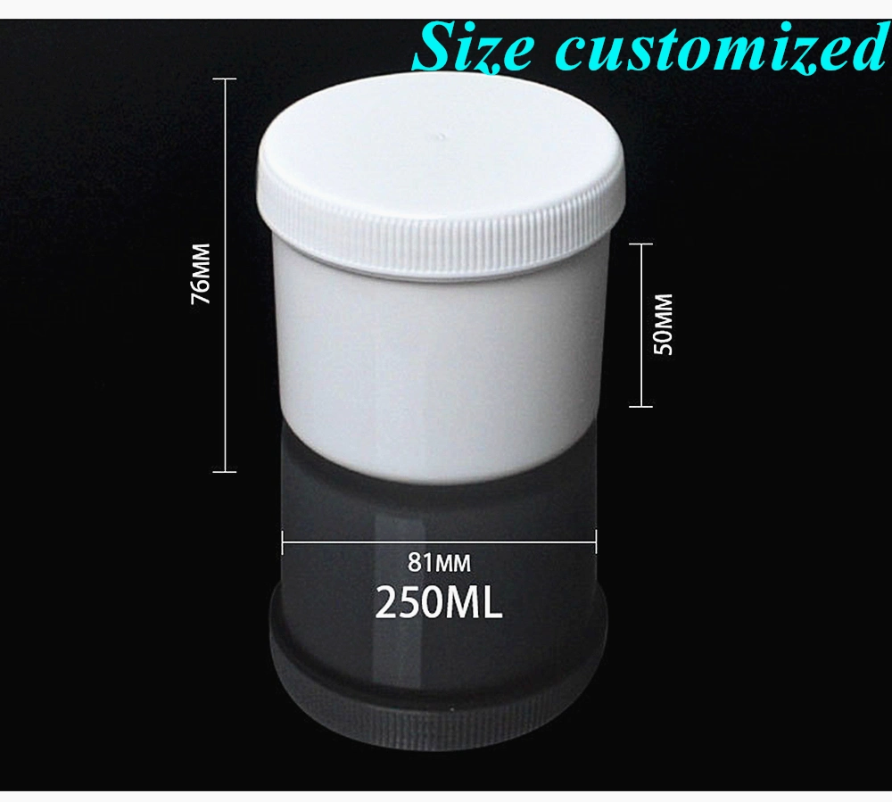 Luxury 150g 250g 500g 1000ml Empty White Black Blue Cosmetic Face Body Lotion Clear Translucent PP Plastic Cream Jar