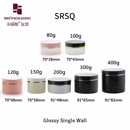 PCR vuoto ecologico PP 100g 200g 300g 400g 500g Plastica di bambù Confezione cosmetica rotonda Cura della pelle Dispenser airless Vaso Cura della pelle Crema per il viso Vaso in PET acrilico